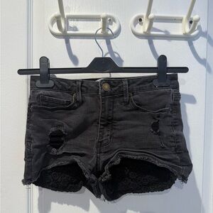 Mudd High-Rise Black Denim Shorts